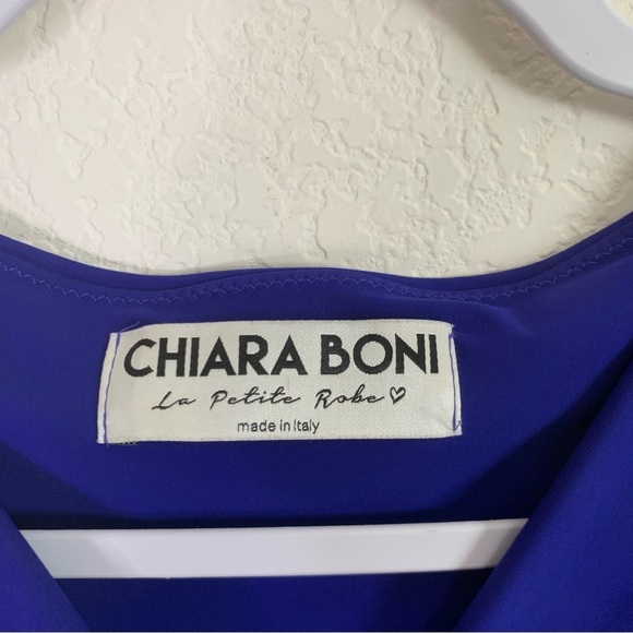 Chiara Boni womens blue purple twist front one piece swimsuit 42 - Picture 4 of 9